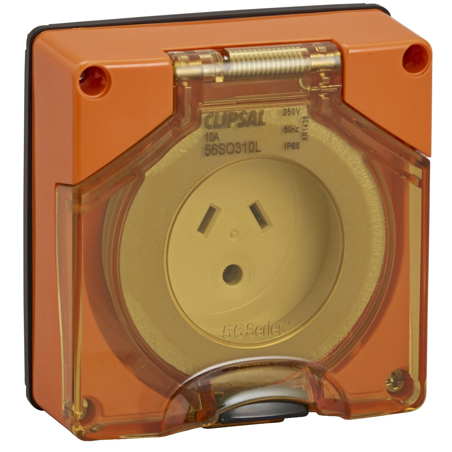 Picture of Socket Outlet, Clipsal - 56 Series, Surface 3 PIN 10A LT Less Enclosure