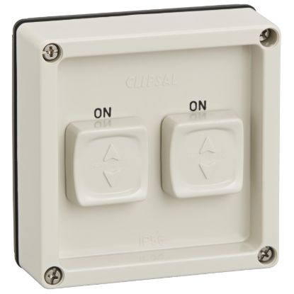 Picture of Switch Surface, Clipsal - 56 Series, IP66 2 Gang Single Pole 10A Less Enclosure