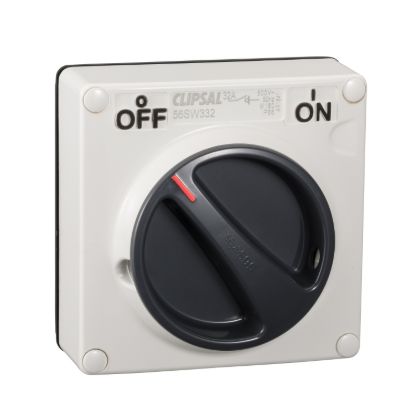 Picture of Surface Switch, Clipsal - 56 Series, IP66 1 Gang 3 Pole 32A Less Enclosure