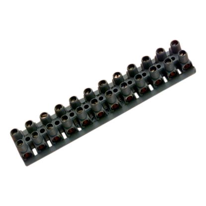 Picture of Strip Connector, Clipsal - 500 Series, 12 Terminal, 500V, 20A, Pressure Plates