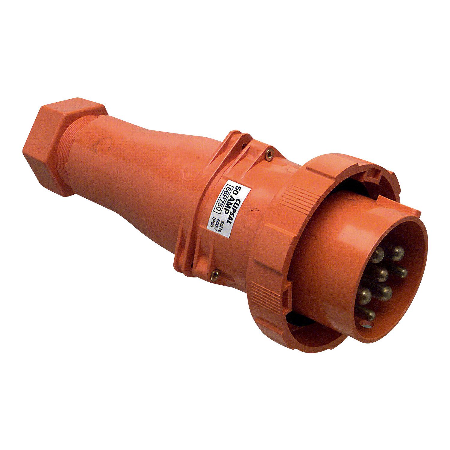 Picture of Heavy Duty Straight Plug, 66 Series, IP66, 500V 50A - 7 Round Pins
