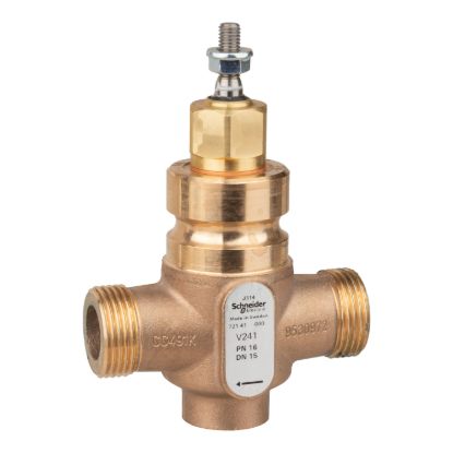 Picture of Venta V241 Globe Valve, 2-Way, PN16, G 1 External Thread, DN15, Kvs 0.40, Bronze Body, Stainless Trim, Stem Up Closed.