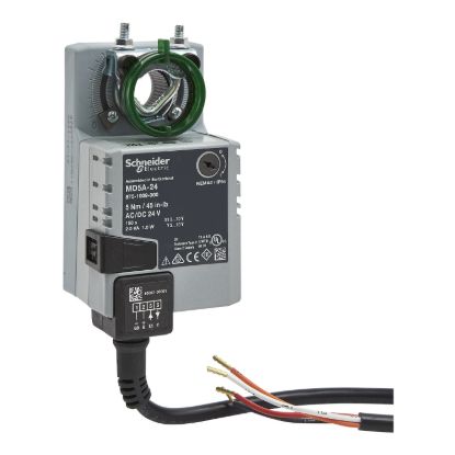 Picture of MD5A Electric Damper Actuator, Modulating, 2-10Vdc, Non-Spring Return, 24Vac/dc, 1m Cable, 5Nm, IP54