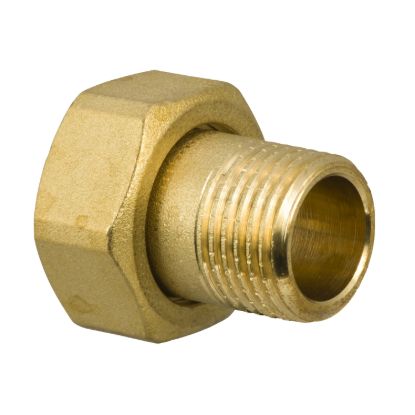 Picture of 2xDN15 External Threaded End Connections with Fibre Gaskets, G 3/4 to valve - R 1/2 (External taper) to pipe.