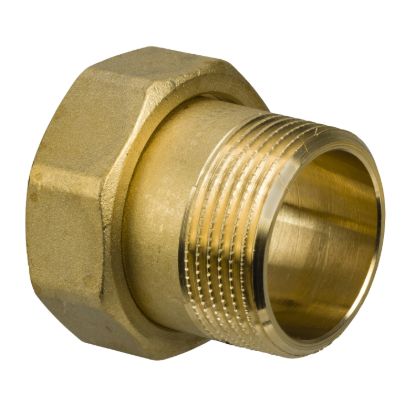 Picture of 2xDN32 External Threaded End Connections with Fibre Gaskets, G 1.1/2 to valve, R1.1/4 (External taper) to pipe.