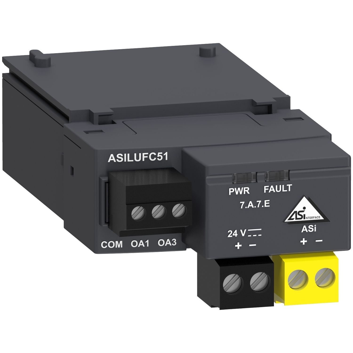 Picture of Communication module, TeSys Ultra, Plug-in, Front side, screw clamp terminals