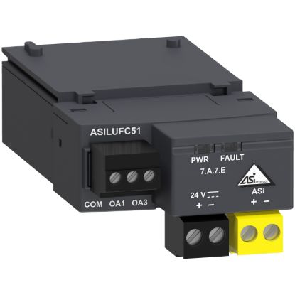 Picture of Communication module, TeSys Ultra, Plug-in, Front side, screw clamp terminals
