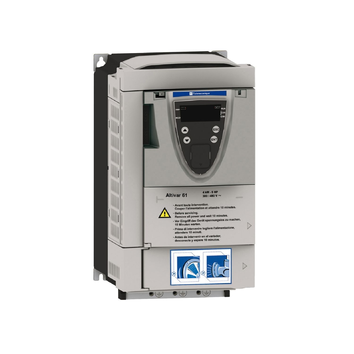 Picture of ATV61 1,5KWO 2HP 480V 3PH EMC IP20 WO G