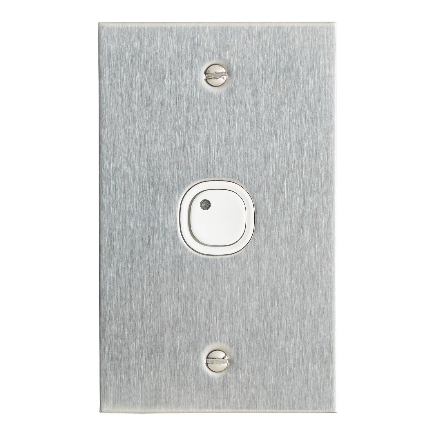 Picture of Flat Plate, C-Bus Control and Management System, Key Input, 1 Gang, B Style, Learn Enabled, Stainless Steel