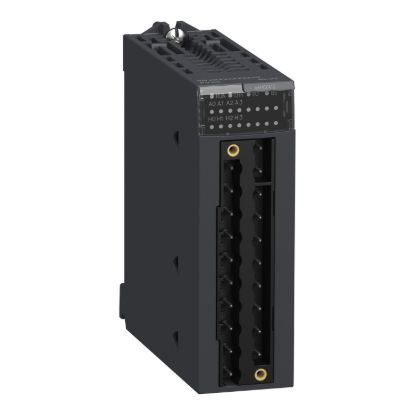 Picture of Analog isolated high level output module, Modicon X80, 4 HART outputs, 4 to 20mA, conformal coating