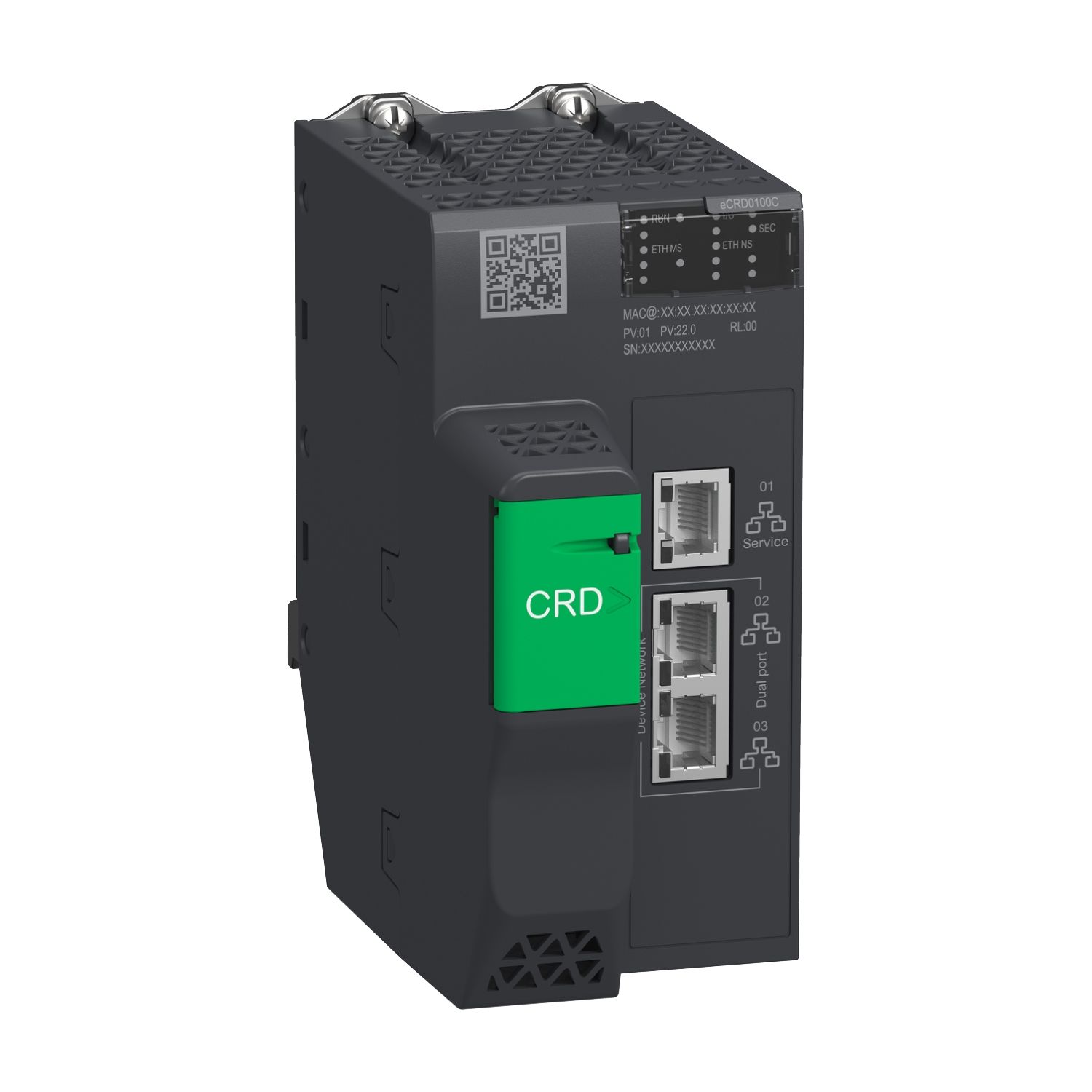 Picture of Remote IO, EcoStruxure Automation Expert, Modicon X80 adapter for dPAC, Ethernet, conformal coated