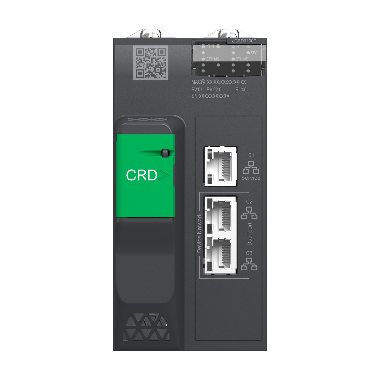 Picture of Remote IO, EcoStruxure Automation Expert, Modicon X80 adapter for dPAC, Ethernet, conformal coated