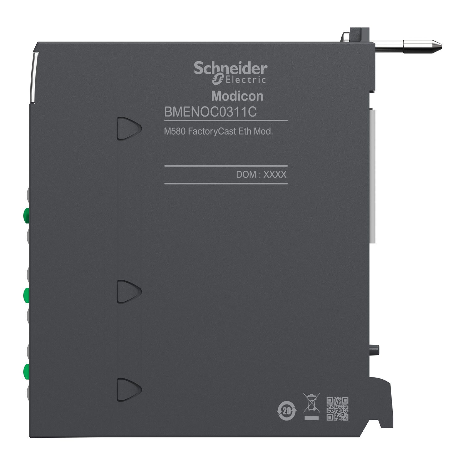 Picture of Network module, Modicon M580, FactoryCast Ethernet, coated
