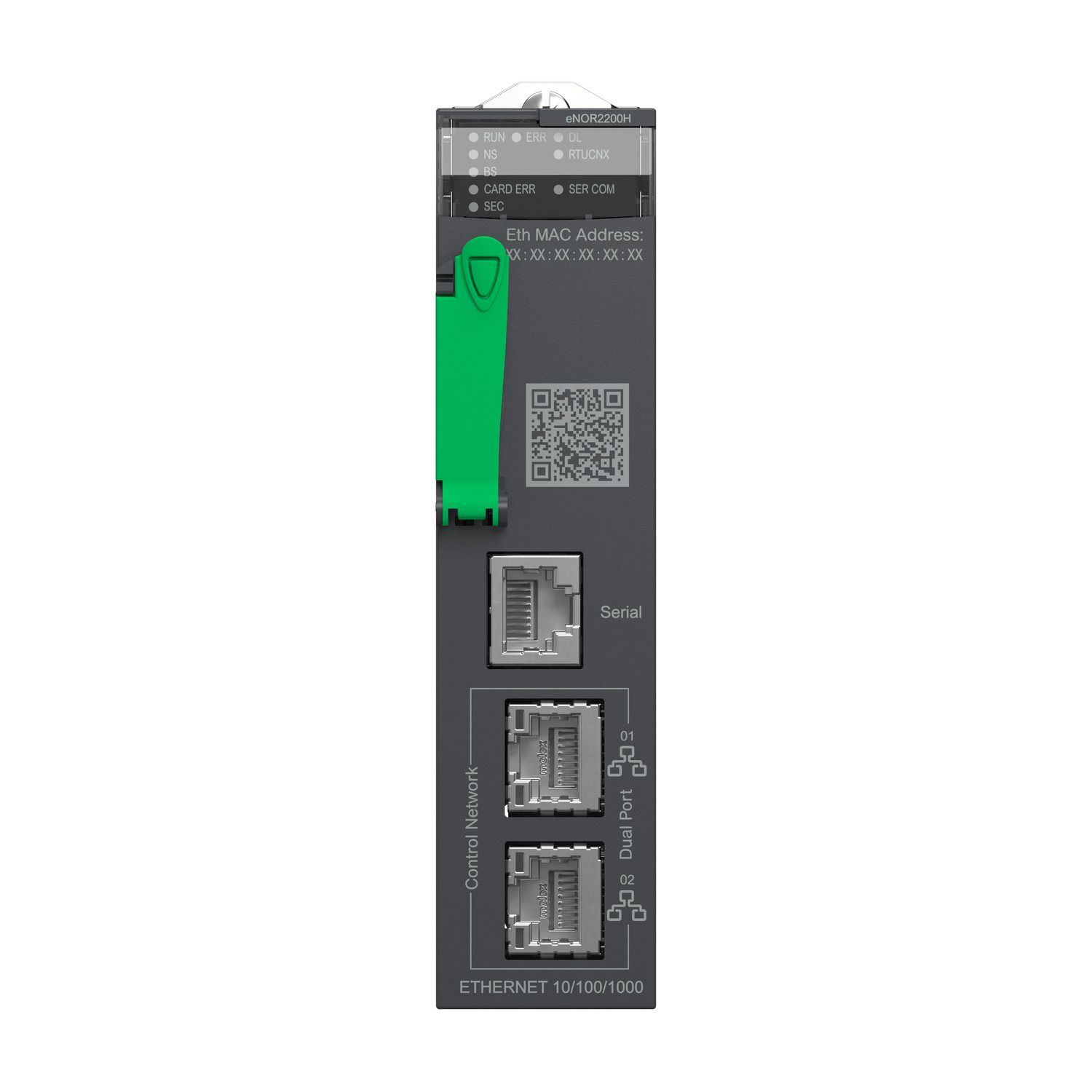 Picture of communication module, Modicon M580, IEC 60870-5-101/104, DNP3, for severe environments