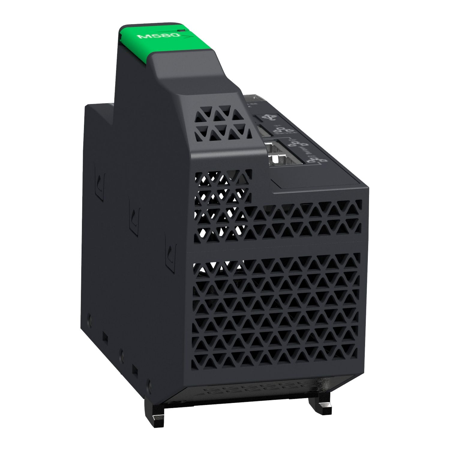 Picture of standalone processor, Modicon M580, 4MB, 61 Ethernet devices, 4 local IO racks of 1024 digital, 256 analog, severe environment