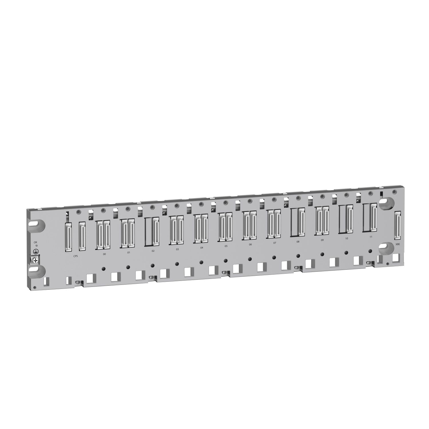 Picture of rack, Modicon X80, 12 slots, Ethernet backplane, ruggedized