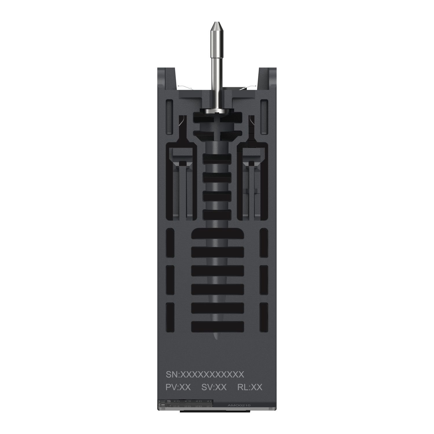Picture of analog isolated high level output module, Modicon X80, 2 outputs, 0 to 20mA, 4 to 20mA, 10V positive or negative