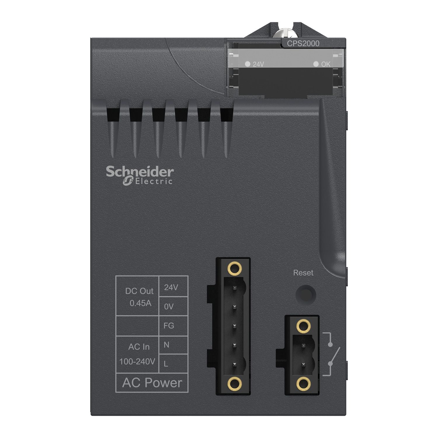 Picture of power supply module, Modicon X80, 100 to 240V AC, 20W