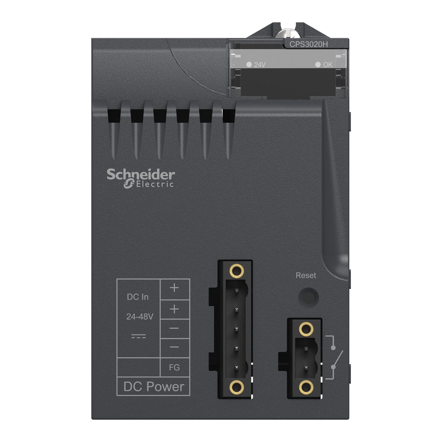 Picture of power supply module, Modicon X80, 24 to 48V DC, 31.2W, severe environment
