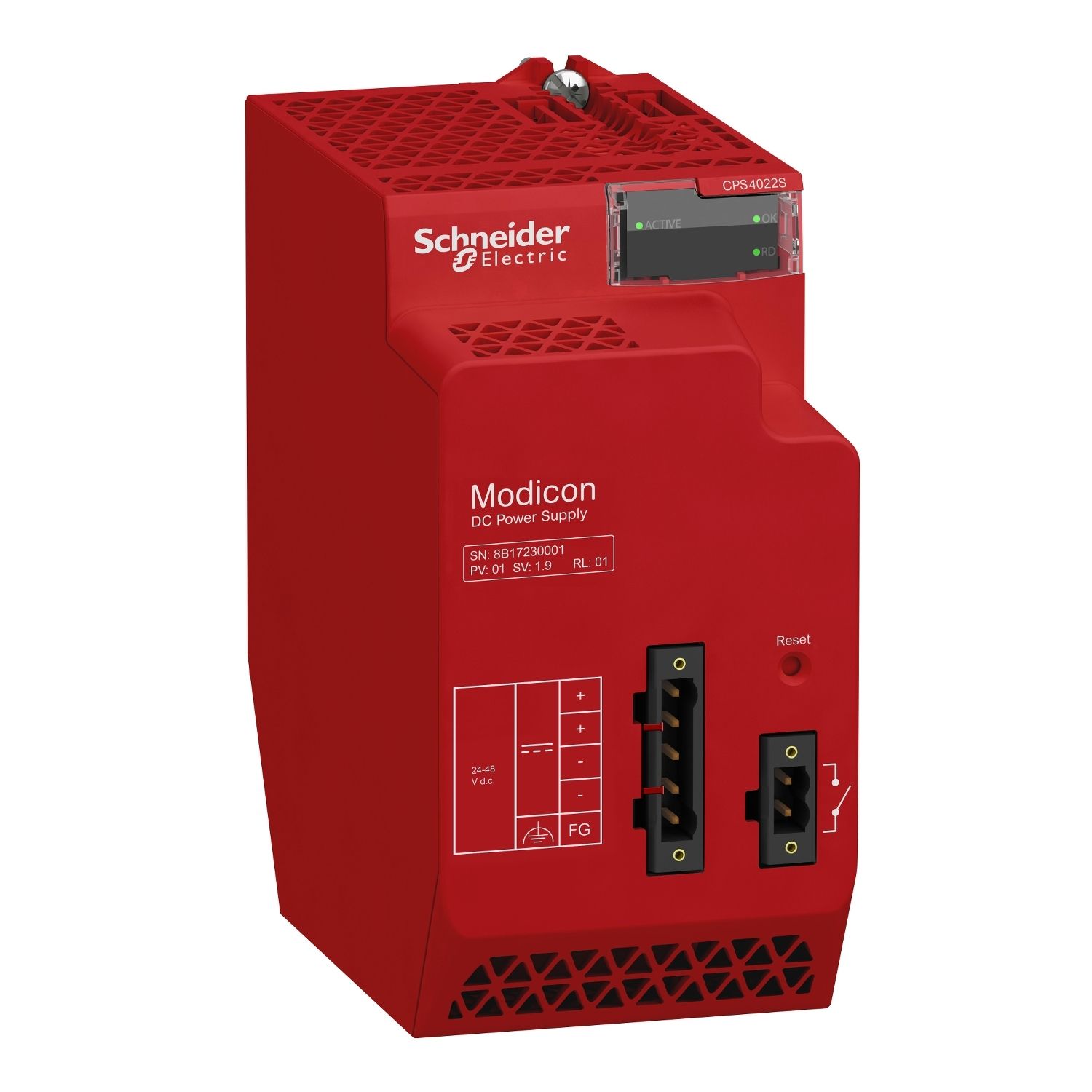 Picture of redundant power supply module, Modicon X80, 24 to 48V DC, safety