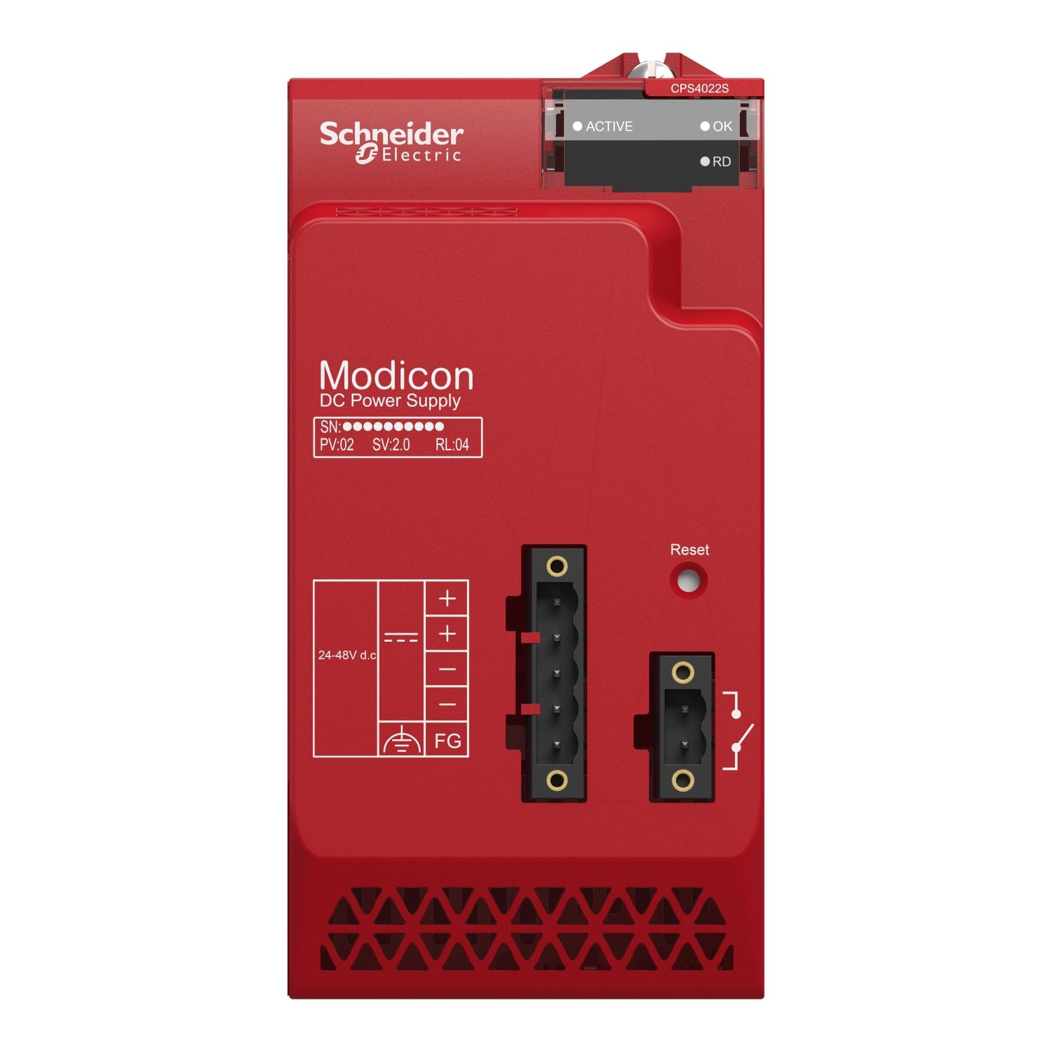 Picture of redundant power supply module, Modicon X80, 24 to 48V DC, safety
