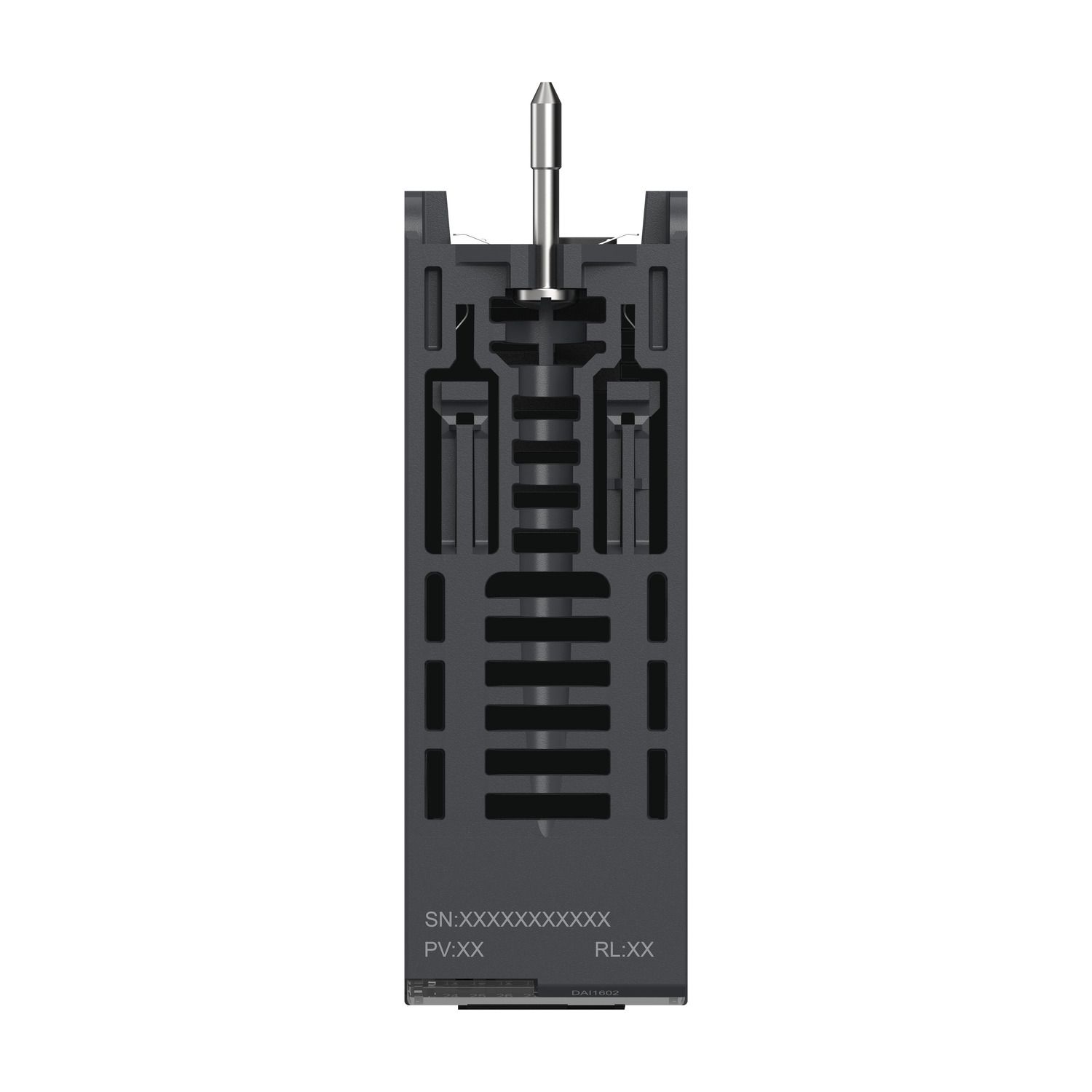 Picture of discrete input module, Modicon X80, 16 inputs, 24V AC or DC, positive or negative