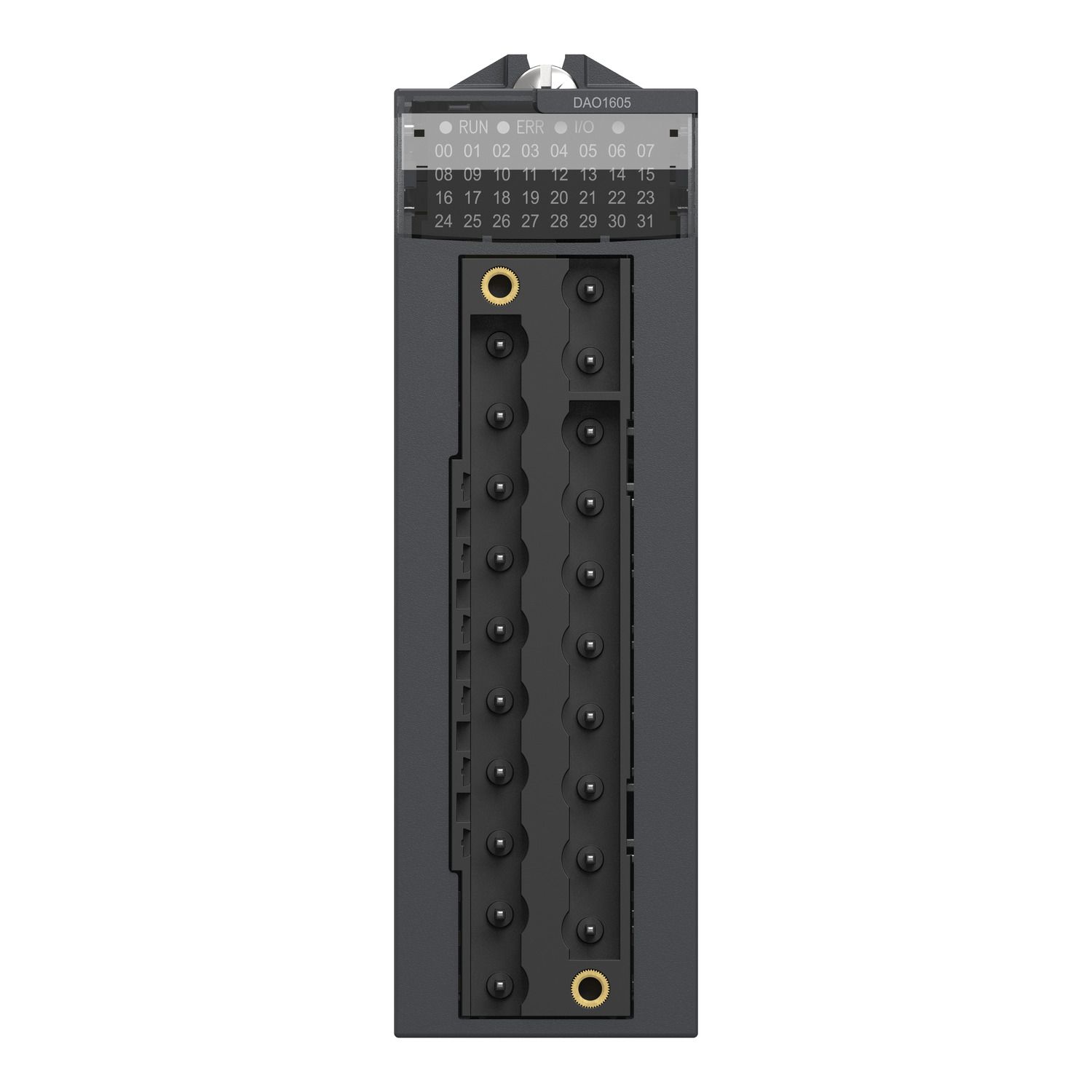 Picture of discrete output module, Modicon X80, 16 triac outputs, 100 to 240V AC