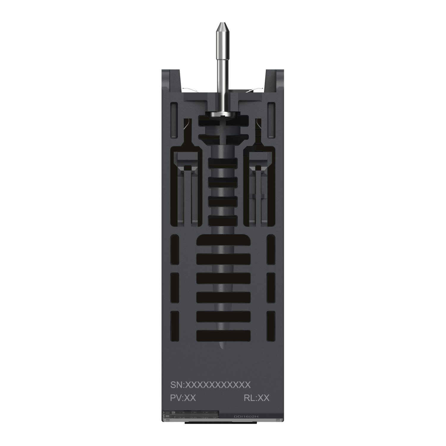 Picture of discrete input module, Modicon X80, 16 inputs, 24V DC positive, for severe environments