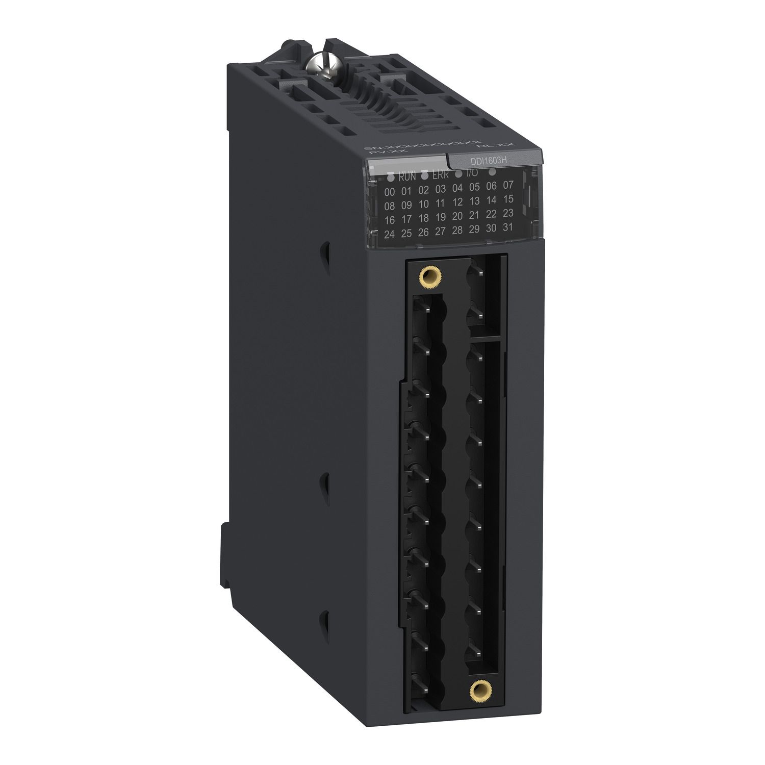 Picture of Discrete input module, Modicon X80, 16 inputs, 48V DC positive, for severe environments