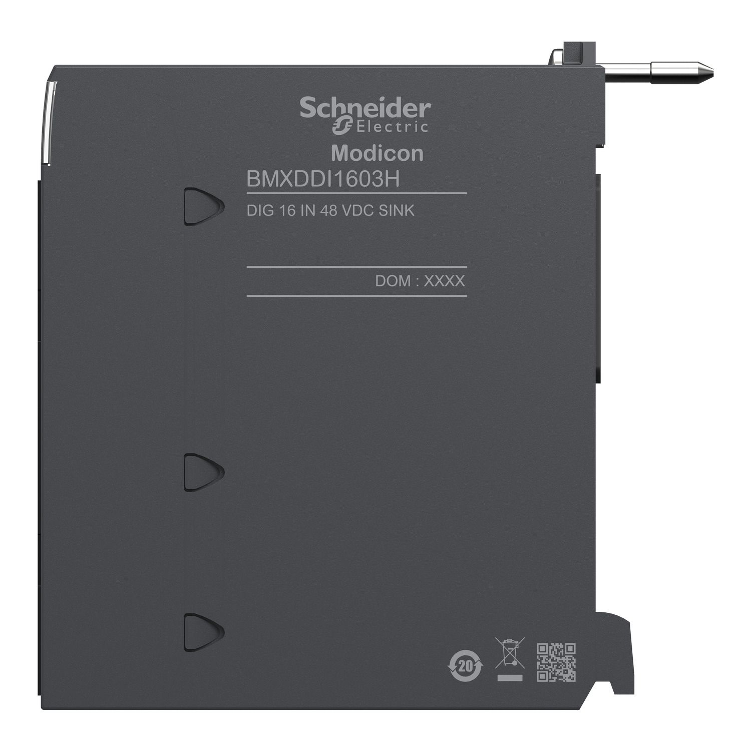 Picture of Discrete input module, Modicon X80, 16 inputs, 48V DC positive, for severe environments
