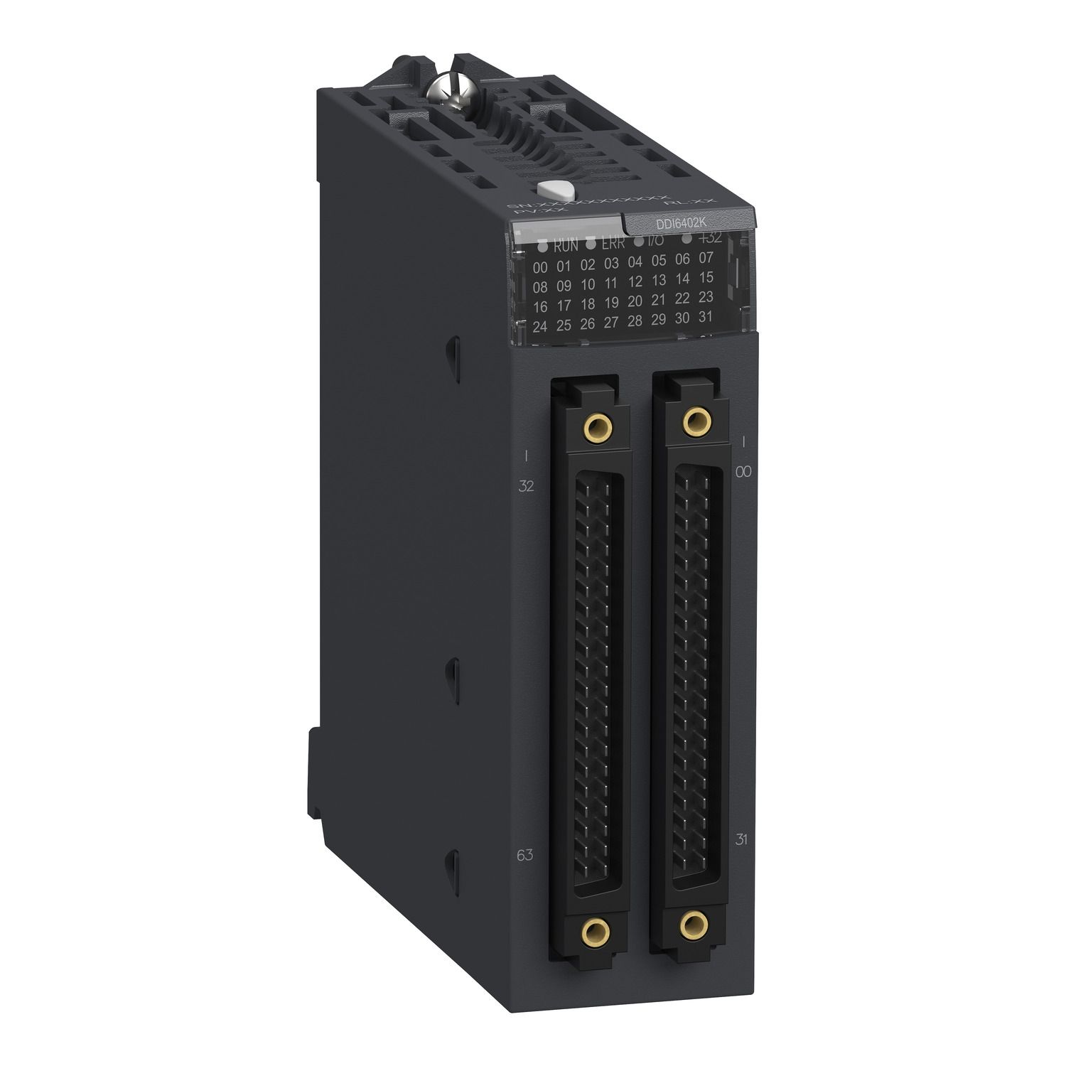 Picture of discrete input module, Modicon X80, 64 inputs, 24V DC positive