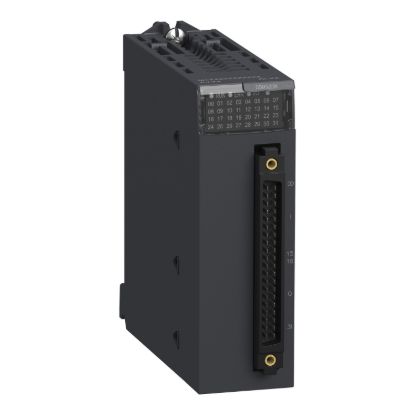 Picture of discrete mixed IO module, Modicon X80, 16 inputs, 16 outputs, 24V DC positive