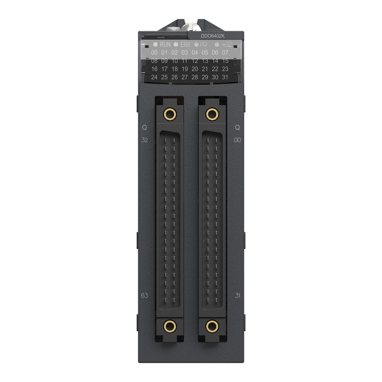 Picture of discrete output module, Modicon X80, 64 transistor outputs, 24V DC positive