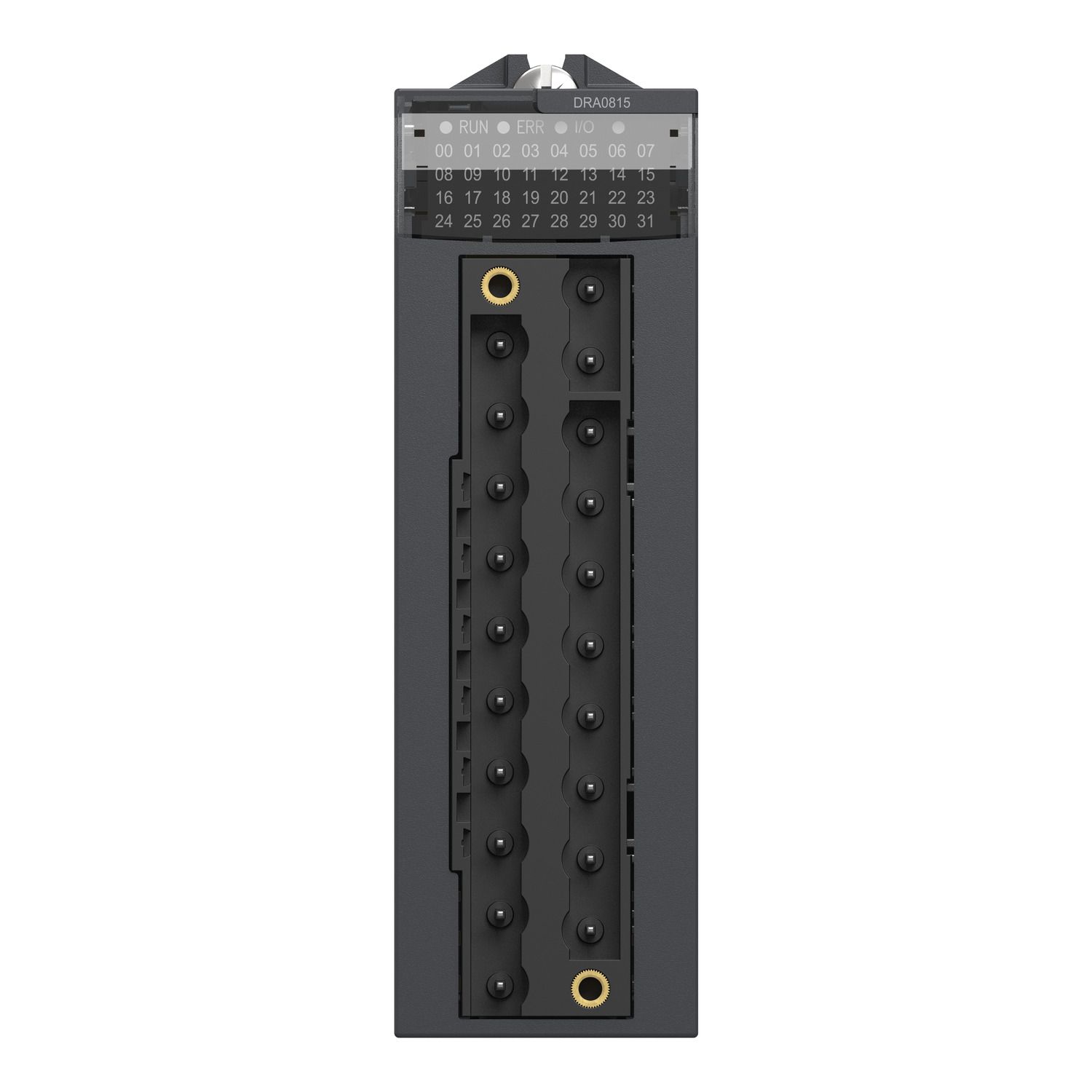 Picture of discrete output module, Modicon X80, 8 NO relay outputs, 24 to 240V AC, 24 to 125V DC