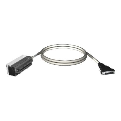 Picture of preformed cordset, Modicon X80, 20 way terminal, SUB-D25 connector, 5m