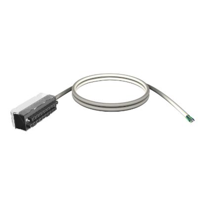 Picture of shielded cord set, Modicon X80, 20-way terminal, one end flying leads, 3m