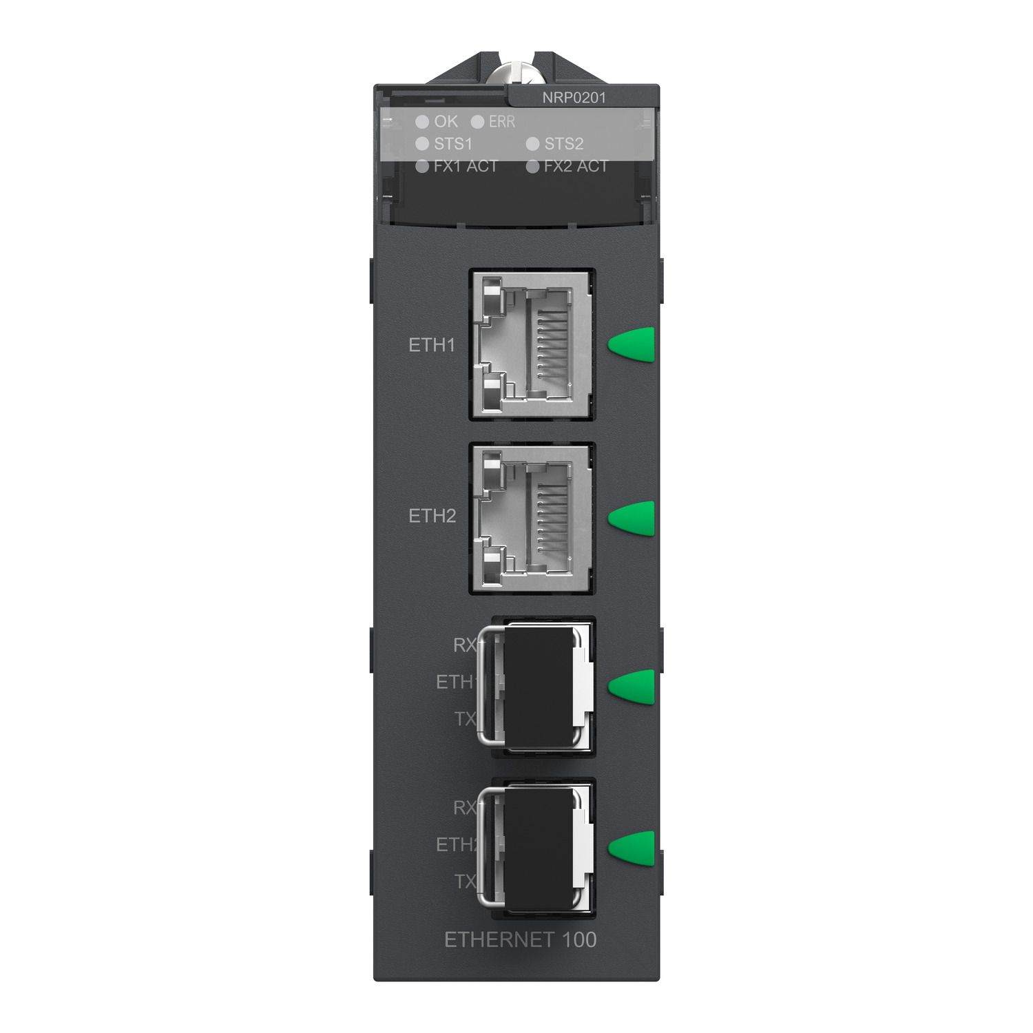 Picture of fiber converter module, Modicon X80, single mode