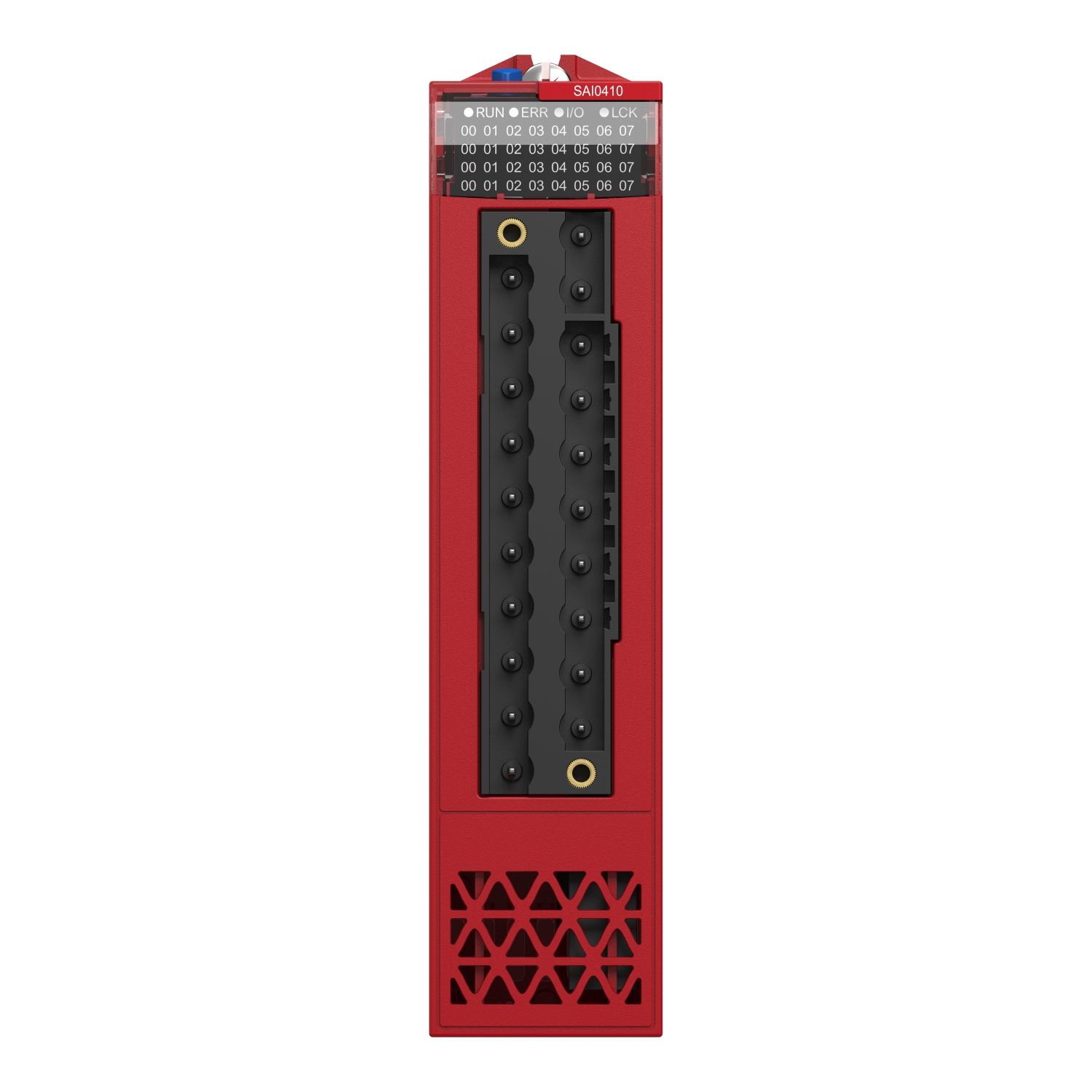 Picture of safety analog input module, Modicon X80, 4 isolated inputs, 4 to 20mA