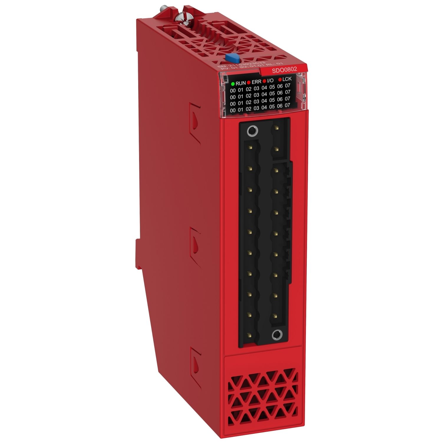 Picture of safety discrete output module, Modicon X80, 8 outputs, 24V DC positive