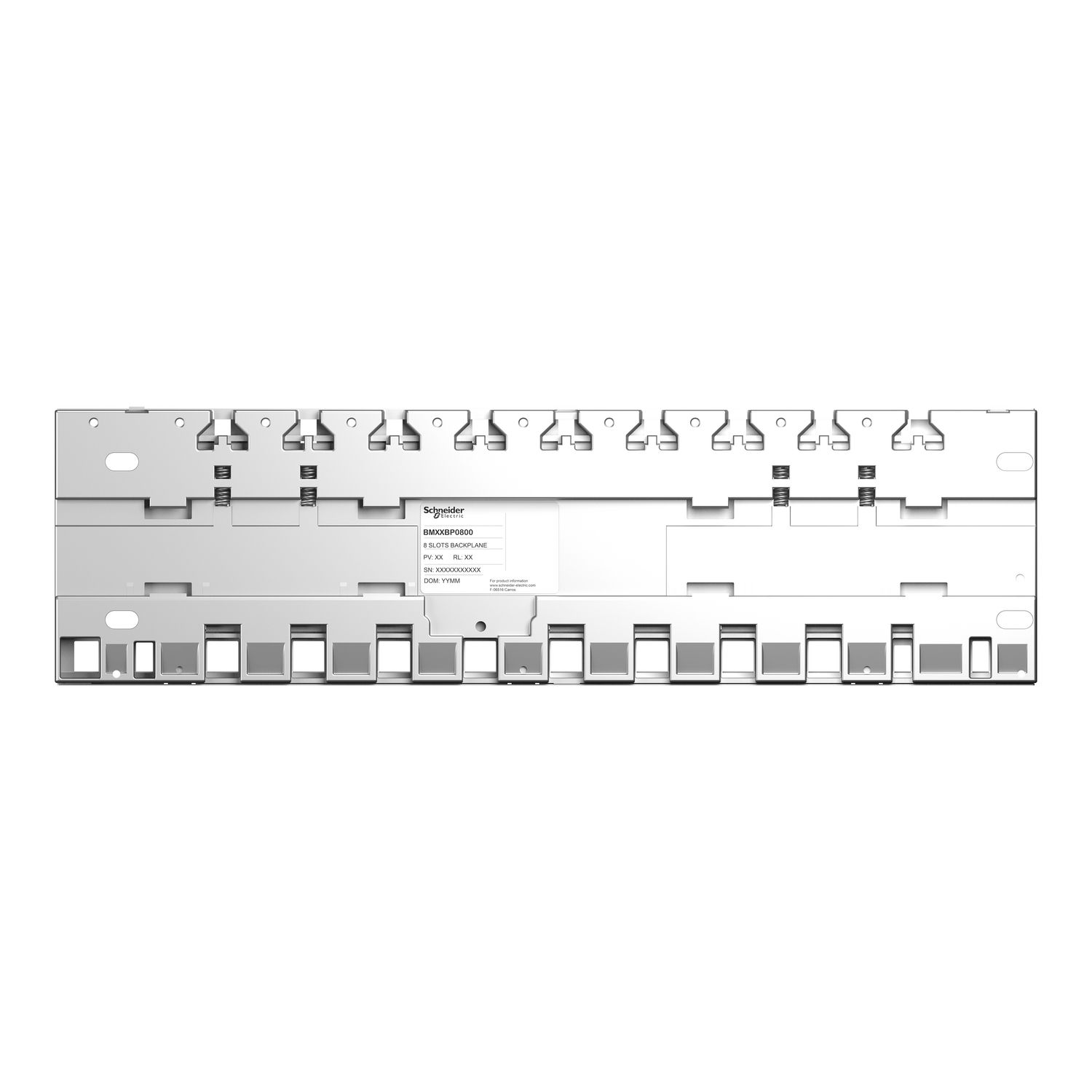 Picture of Backplane, Modicon X80, 8 slots, panel, mounting plate or DIN rail mounting