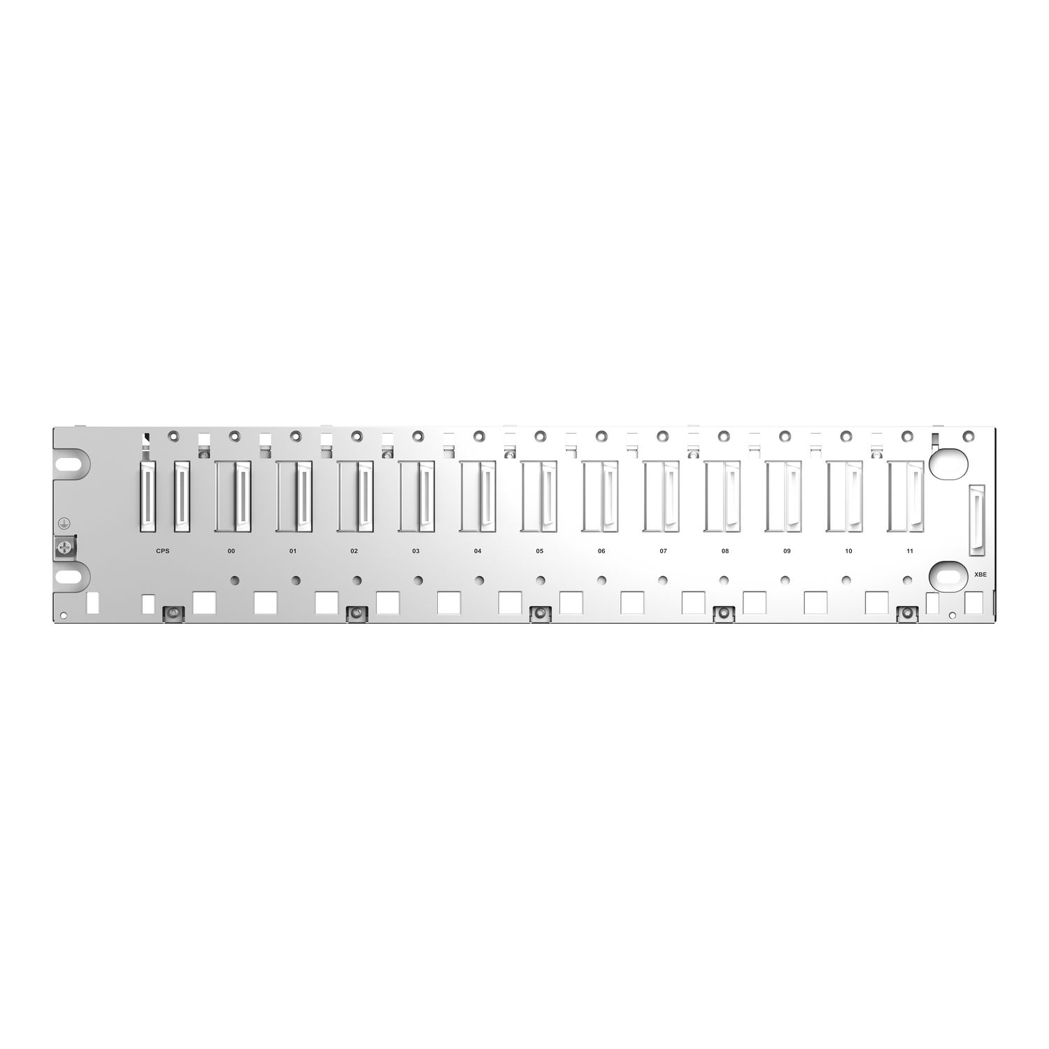 Picture of Backplane, Modicon X80, 12 slots, panel, mounting plate mounted