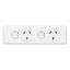 Picture of Switched Socket Outlet, Classic C2000 Series, Twin, 250V, 10A, Skirt Mount