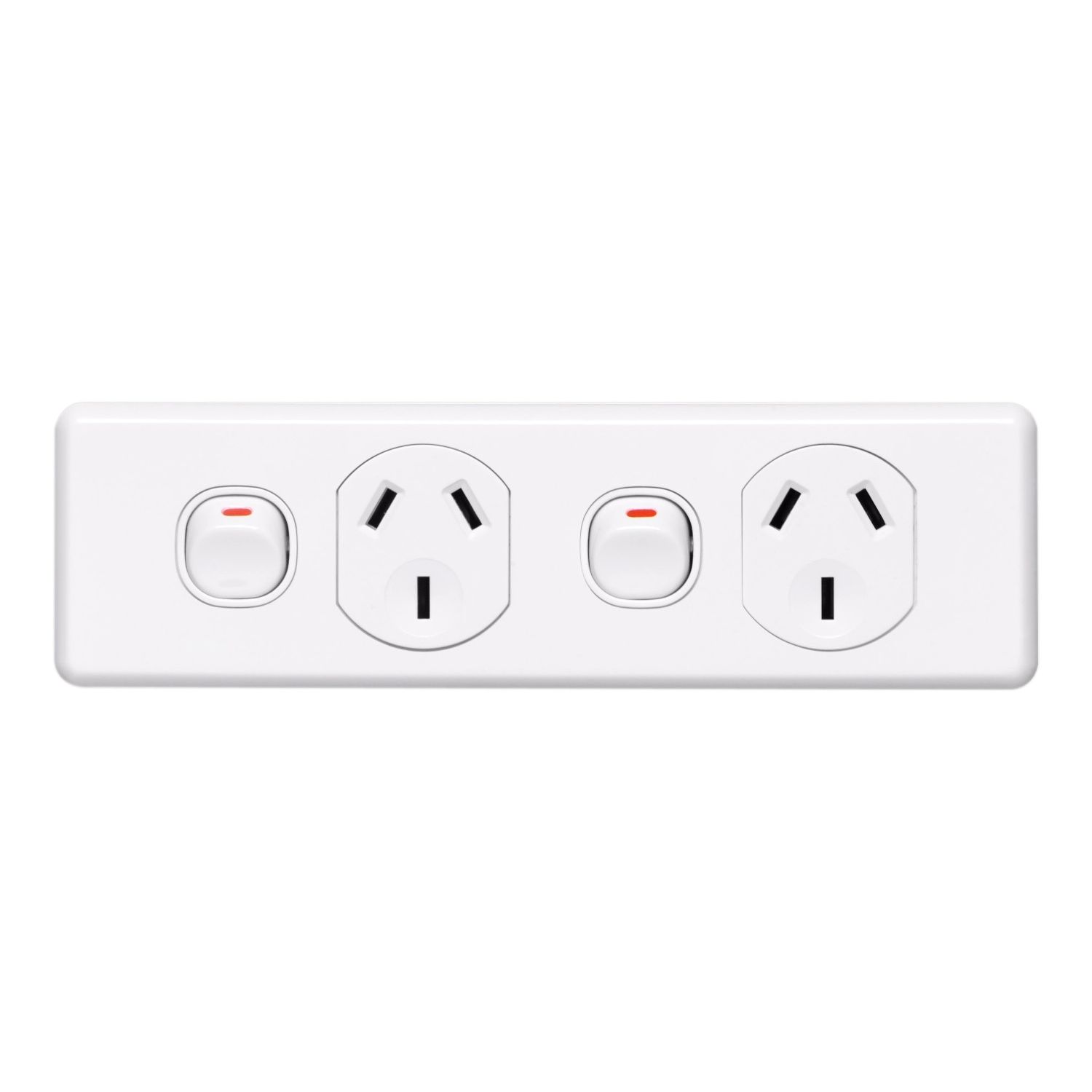 Picture of Twin Socket Switch, Classic C2000 Series, Skirt Shuttered