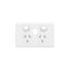 Picture of Switched Socket Outlet, Classic C2000 Series, Twin, 250V, 10A, Removable Extra Switch Aperture