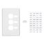 Picture of Switch Plate Cover, Classic C2000 Series, 3 Gang, Vertical Mount, with ID Window