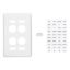 Picture of Switch Plate Cover, Classic C2000 Series, Metal Finish, 4 Gang, Vertical Mount, with ID Window