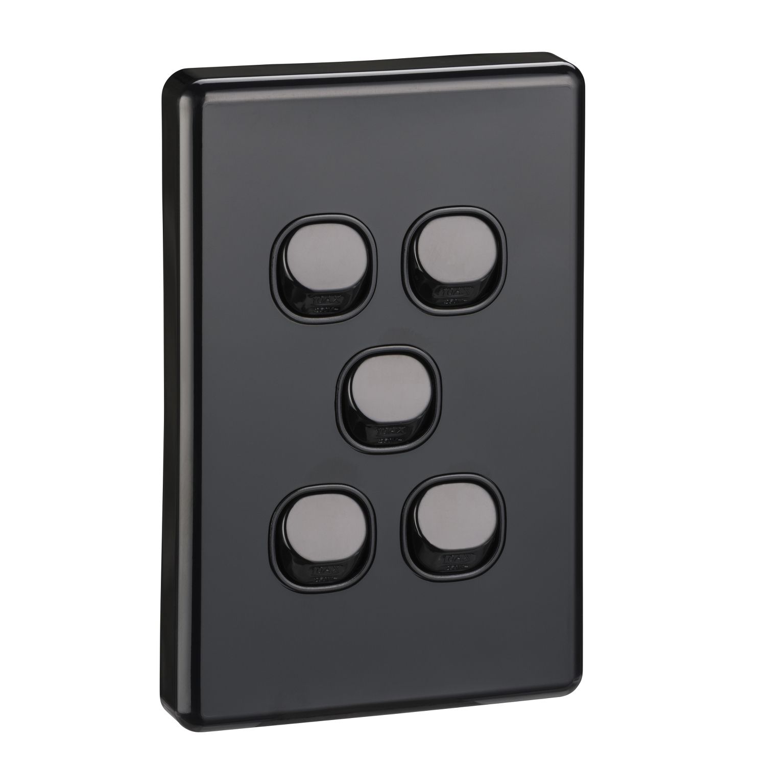 Picture of Flush Switch, Classic C2000 Series, 5 Gang, 250VAC, 10A, Standard, Vertical