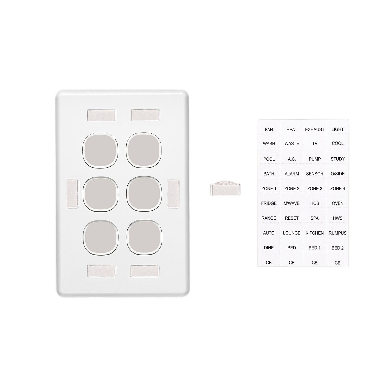 Picture of Switch Grid Plate and Cover, Classic C2000 Series, 6 Gang, Vertical Mount