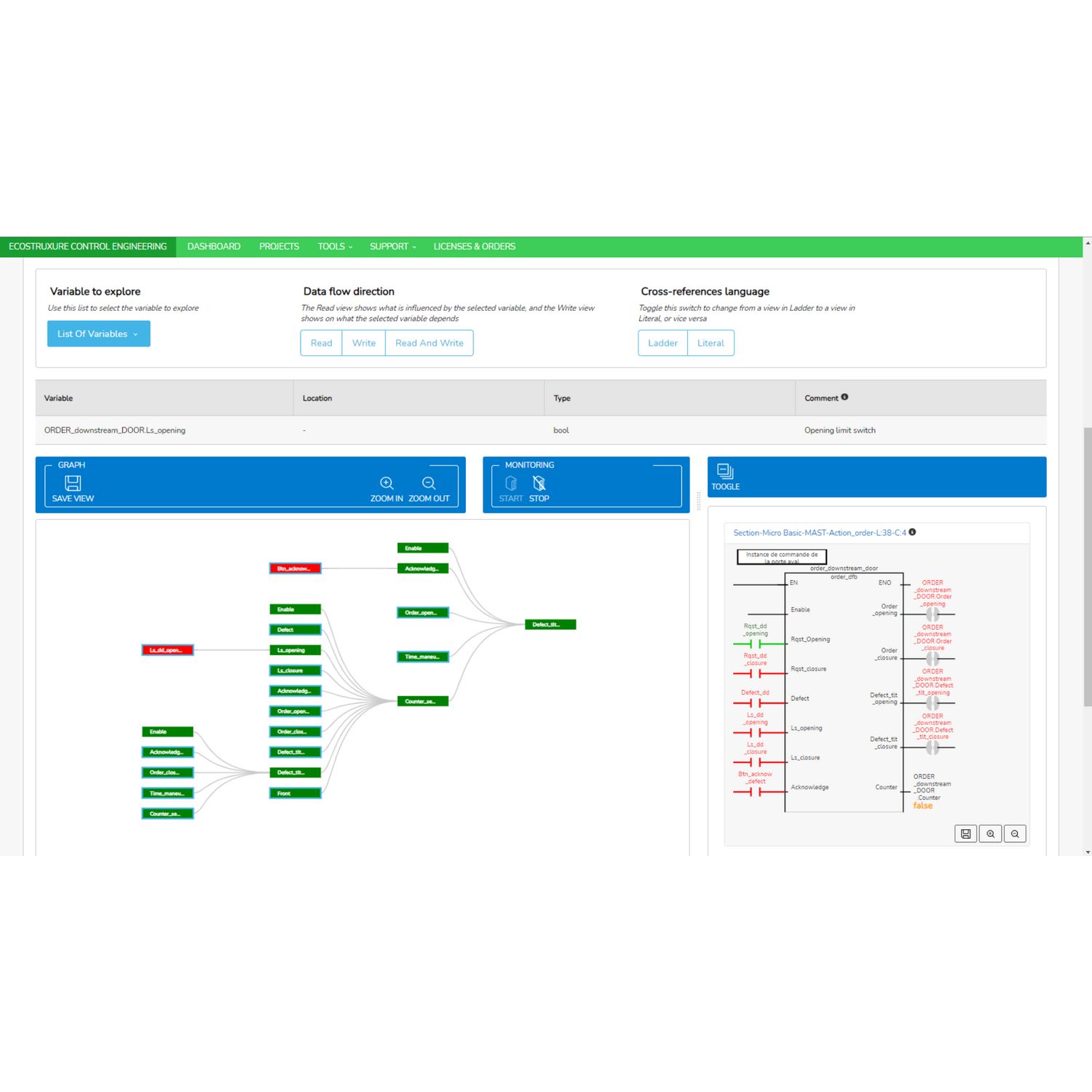 Picture of license, EcoStruxure Control Engineering, monitoring, basic package, 10 PLC, 1 year update