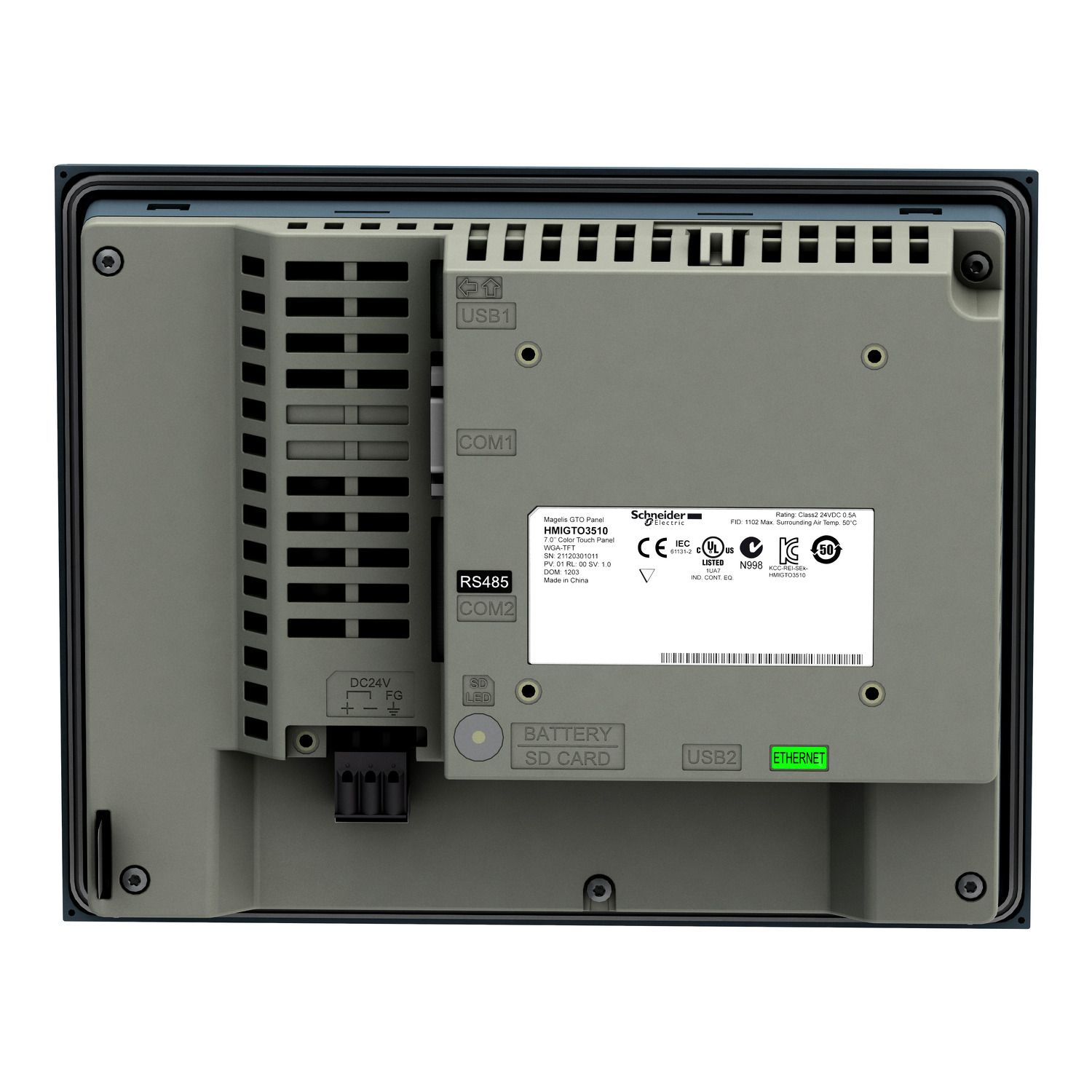 Picture of advanced touchscreen panel, Harmony GTO, 800 x 480pixels WVGA, 7.0inch TFT, 96MB
